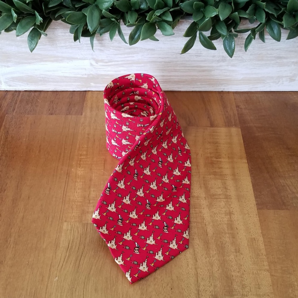 Ties 3/$20 Lands' End Silk Sandcastle